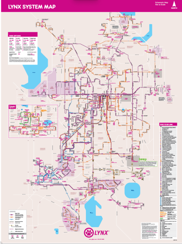 Lynx bus route map